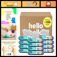 Fragrance-Free Baby Wipes with Chamomile Aloe - 720 Total Wipes, 12 Packs