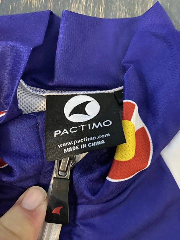 Pactimo Cycling Wind Vest Colorado State Champion Medium Full Zip Front - Image 2 of 4