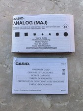 Casio Instruction Booklet And Warranty Analog...