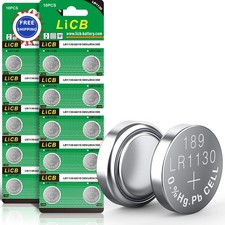 LR1130 AG10 Button Cell Batteries 20 Pack LiCB Battery Long-Lasting Alkaline