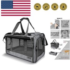 Pet Carrier for Large Cats, Soft-Sided Cat Carrier for Medium Big Cats and Pu...