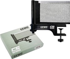 GEWO Tischtennisnetz CS Outdoor – wetterfest, Höhenverstellung & Klemmhalterung