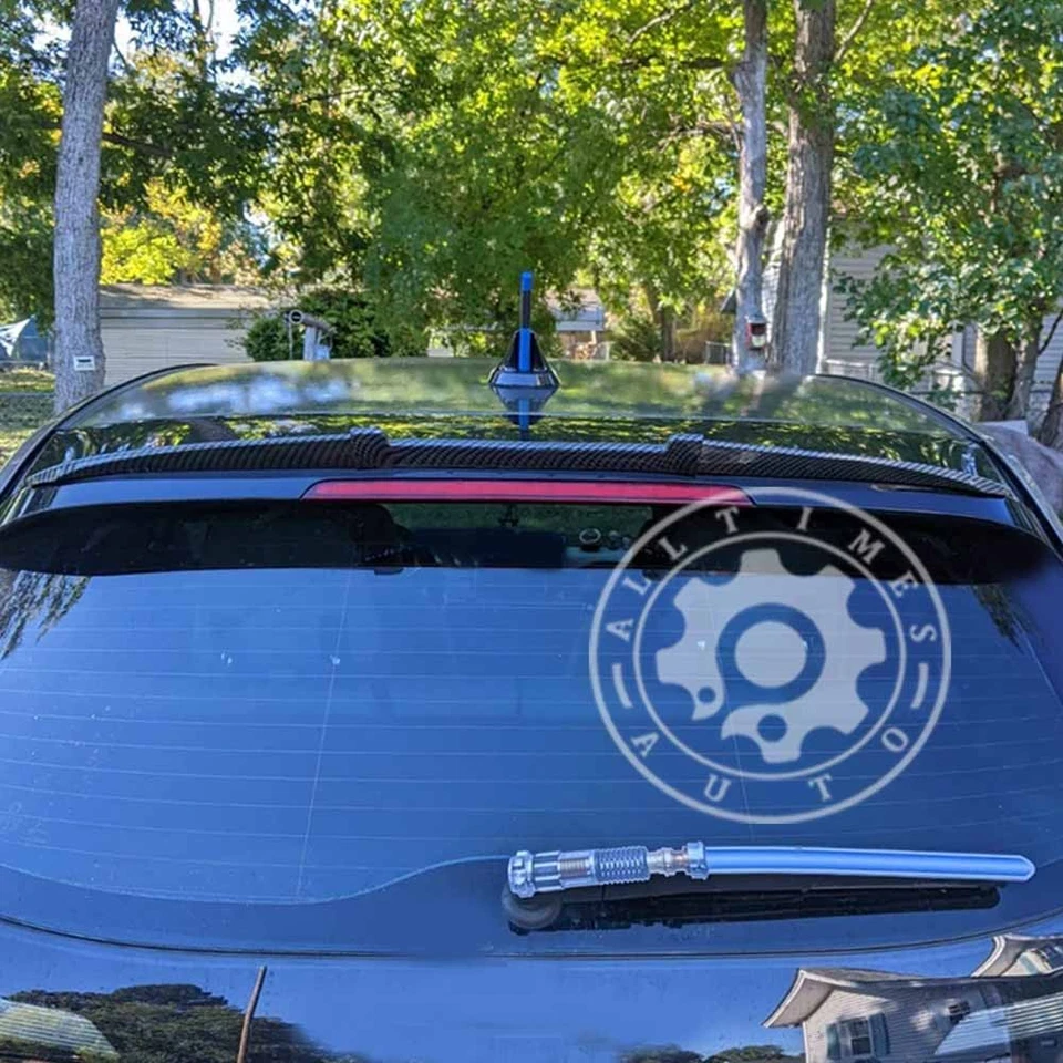 Rear Trunk Spoiler Wing Tail Lip Carbon Fiber Look For Chevrolet	Sonic Hatchback Foto 2 de 4