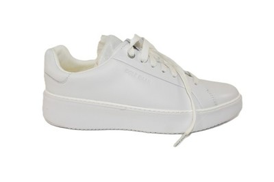 Cole Haan Grand Pro Topspin White Leather Sneakers Women's 8.5 C W26079 NIB Wide