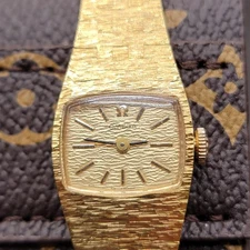 Vintage Beautiful  OMEGA Ladys Gold Tone Manual Wind Watch Running