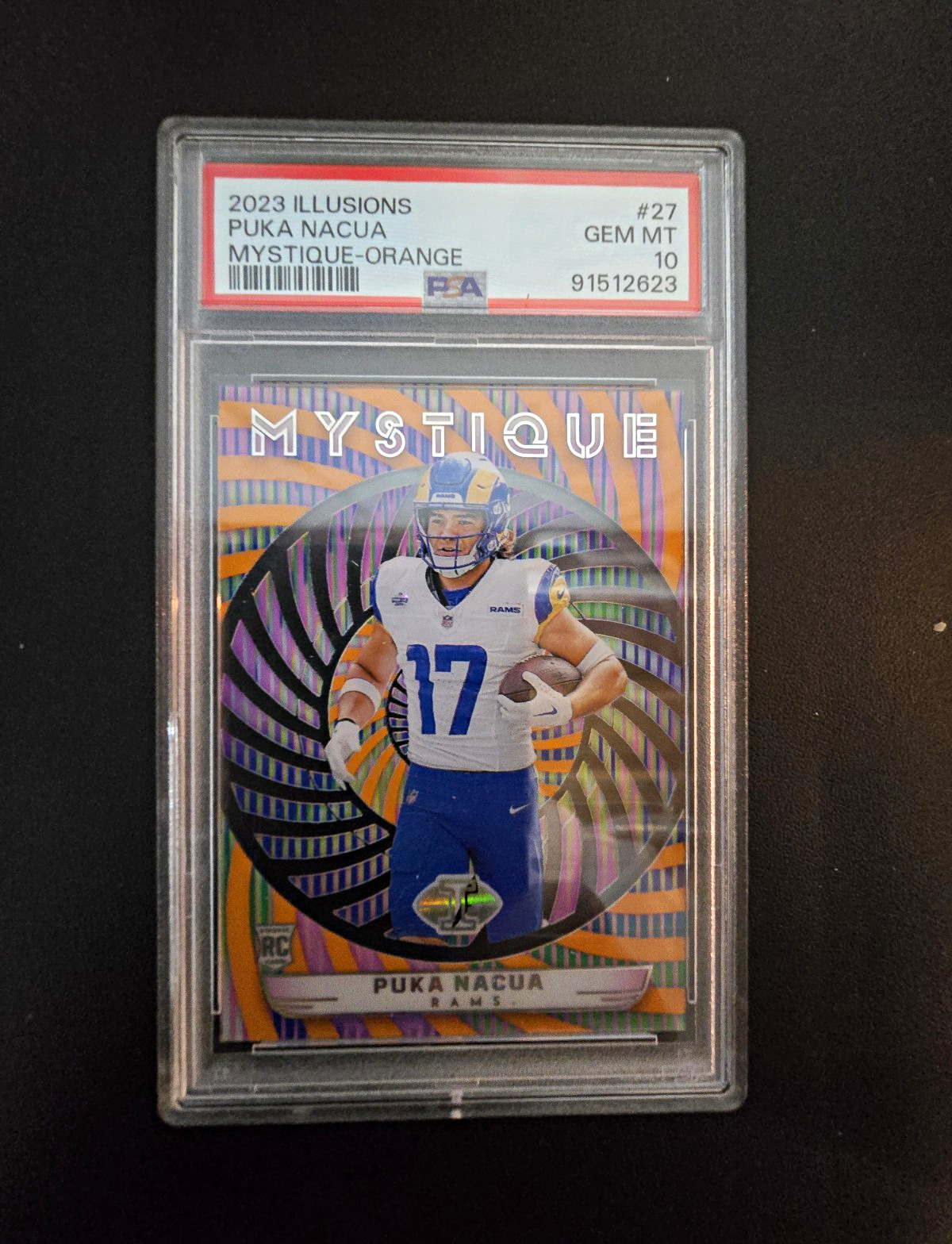 Puka Nacua Panini Illusions Mystique #27 Orange