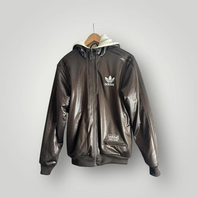   Adidas Originals Chile 62 Sherpa-gefütterte Kunstlederjacke - Archive - S