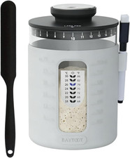 Wide Mouth Sourdough Jar Starter Kit 33 Oz - UPGRADED 2026 DESIGN with Reinforce