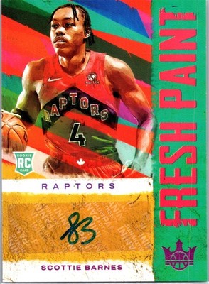 2021-22 Panini Court Kings #FP-SBN Scottie Barnes Fresh Paint Pink RC AU #/8