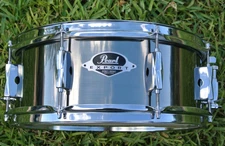 🎵 PEARL EXPORT EXX 14" SNARE DRUM in SMOKEY CHROME for YOUR SET! LOT L370 🎵