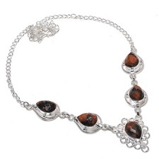 Strawberry Quartz Gemstone 925 Sterling Silver Jewelry Necklace Size 18