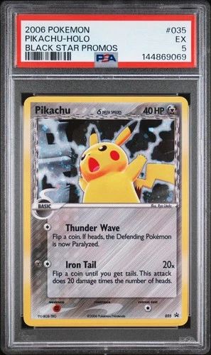 2006 POKEMON BLACK STAR PROMOS #035 PIKACHU-HOLO PSA 5