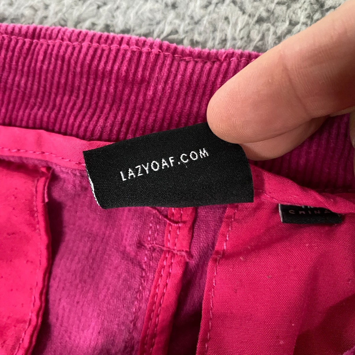 Lazy Oaf Pants Womens size 10 Corduroy Wide Leg Cropped High