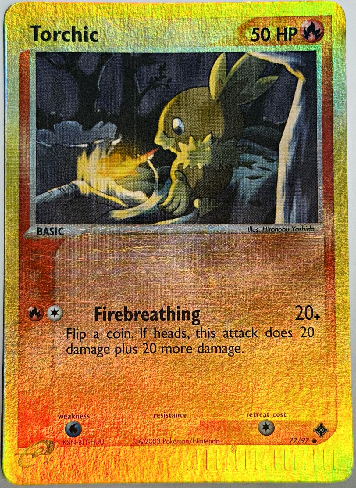 Pokemon Torchic Reverse Holofoil 77/97 EX Dragon LP 