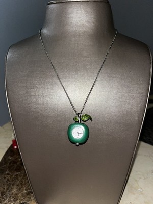 Mark Jacobs Green Apple Necklace Watch..  .
