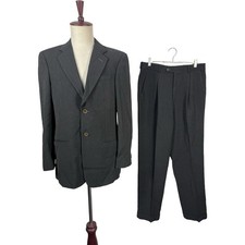 ARMANI collezioni Armani Collezioni Men's Suit Setup Top and Bottom Dark Gray