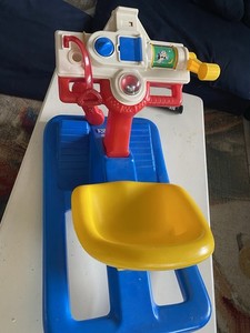 Today's Kids A Baby's Choice Baby Booster Chair w/ Tray Blue White Red Yellow