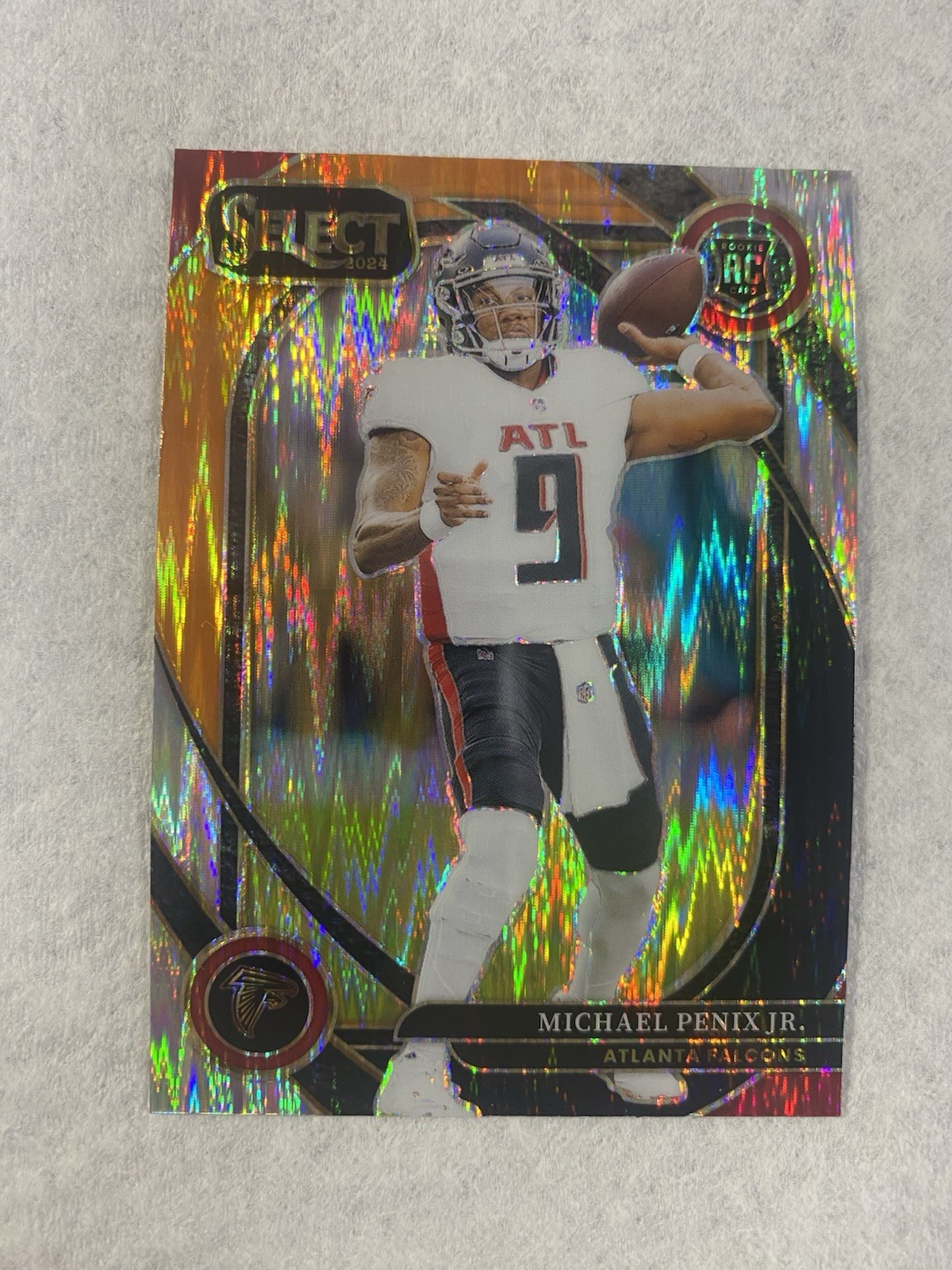 2024 Panini Select - Club Michael Penix Jr. #235 Black & Orange Shock Prizm (RC)
