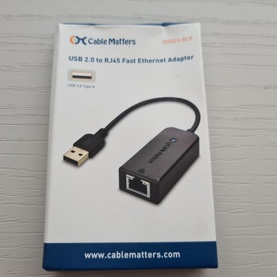 Cable Matters USB 2.0 auf RJ45 Fast Ethernet Adapter - Neu