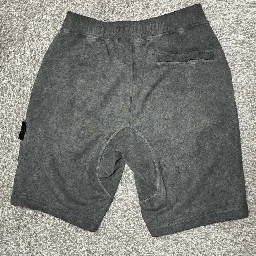 Stone Island Patch Logo Fleece Shorts Melange Black S