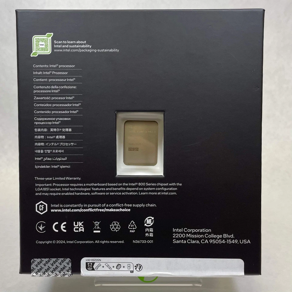 New Intel Core Ultra 9 285K 3.70GHz 24 Core BX80768285K 24 Thread LGA 1851 - Image 3 of 4