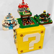 Super Mario 64 Question Mark Block 71395 MOC 2064 Piece Building Brick Set