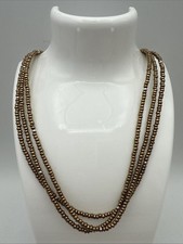 Silpada Sterling Silver 925 Multi-Strand Bronze Beaded Necklace 17.5-19.5" N1591