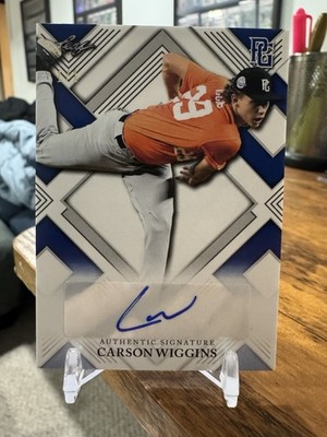 CARSON WIGGINS 2023 LEAF PERFECT GAME 1st PROSPECT RC AUTO #1/1