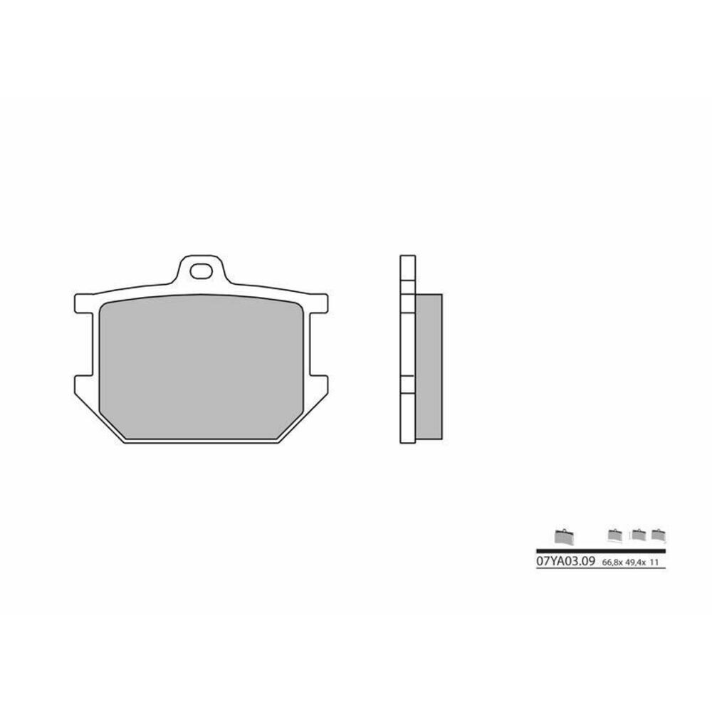 Organic Brake Pads Brembo 07YA0309 for Motorcycle Spare Parts Moped