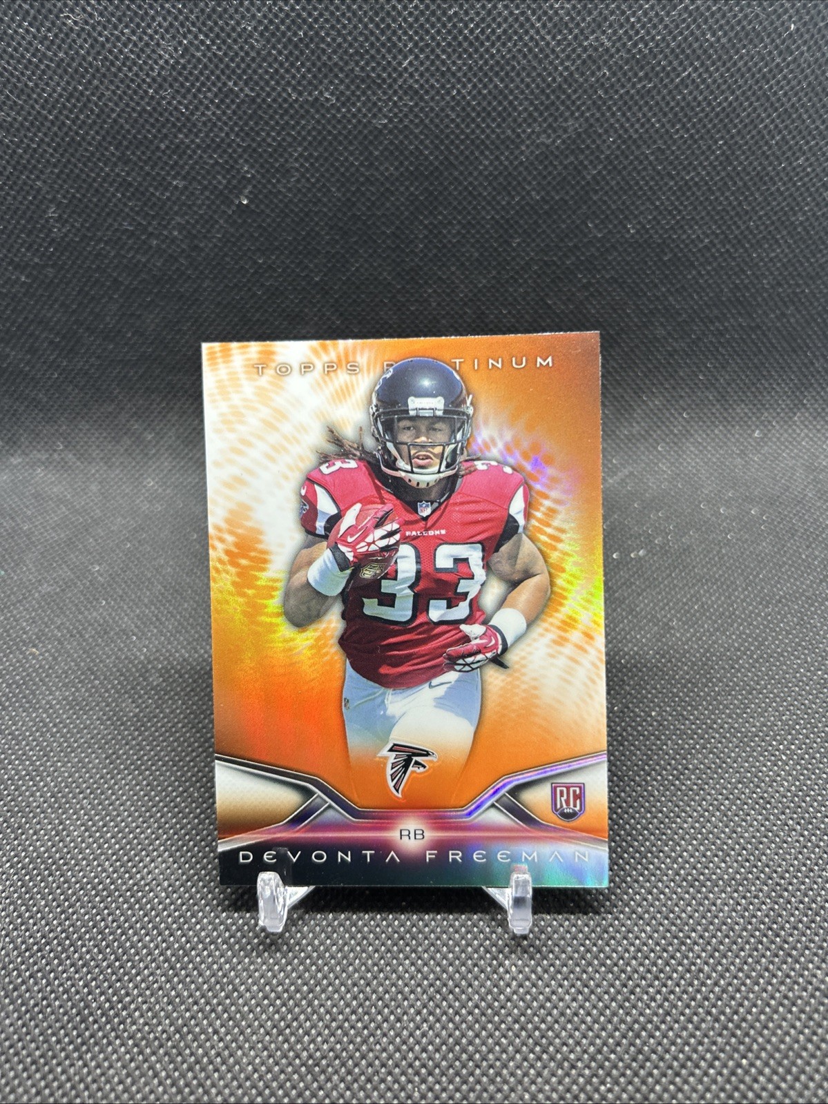 2014 Topps Platinum Orange Refractor #130 Devonta Freeman Rookie Falcons