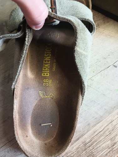 Birkenstock Arizona Suede Sandals 38 Women's US 7-7.5 Tan Buckle Fall Classic - Picture 9 of 18