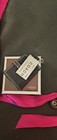 Coach Black Leather Logo Keychain Keyring w/ Silver Metal Accents 92102 — photo 2