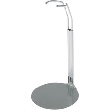 Plymor DSP-5125S Silver Adjustable Doll Stand, fits 10-12 inch Slim Waist Dolls