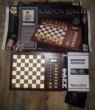 Excalibur Karpov 2294 World Chess Champion Electronic Chess Set, Works
