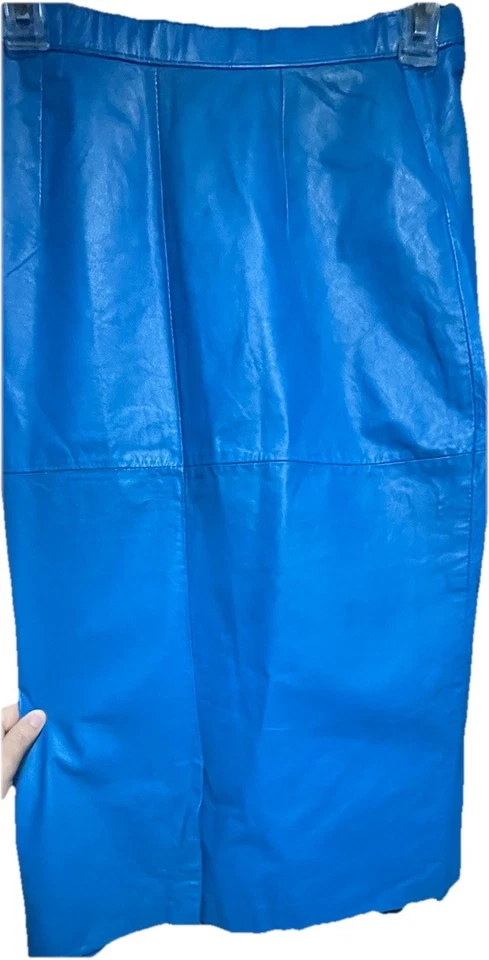 Avon Fashions 皇家蓝色皮裙 7/8 码 — 第 2/4 张图片