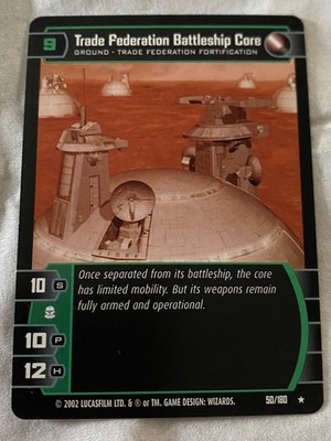 2003 Star Wars TCG WOTC TRADE FEDERATION CORE Card NEVER PLAYED