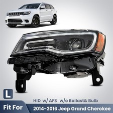 For 2014-2016 Jeep Grand Cherokee Srt Hidxenon Headlight Wafs Black Driver