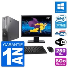 PC Fujitsu E500 DT Ecran 19" Intel G630 RAM 8Go Disque 250Go Windows 10 Wifi