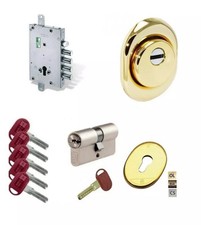 KIT SERRATURA TIPO CISA PORTA BLINDATA - CILINDRO - DEFENDER  - MOSTRINA INTERNA