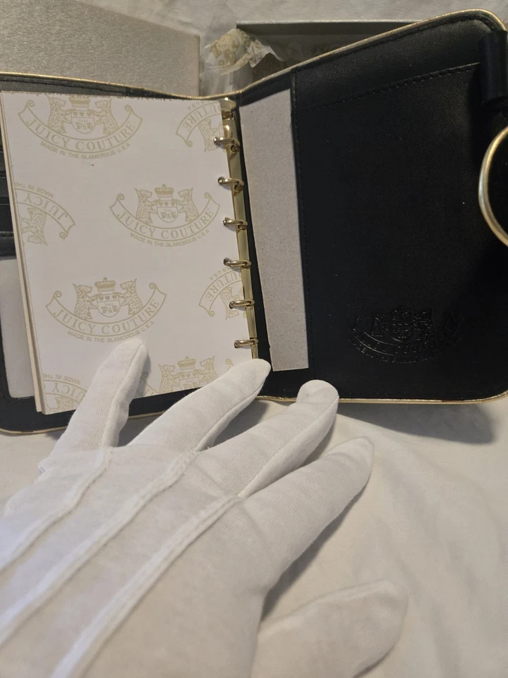🖤 Rare Juicy Couture Black Velvet Mini Planner / Organizer – “Queen of Couture” - Image 3 of 4
