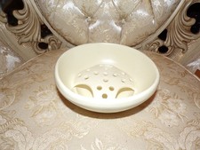 VTG White Ceramic Pottery Flower Frog Marked 3634 USA