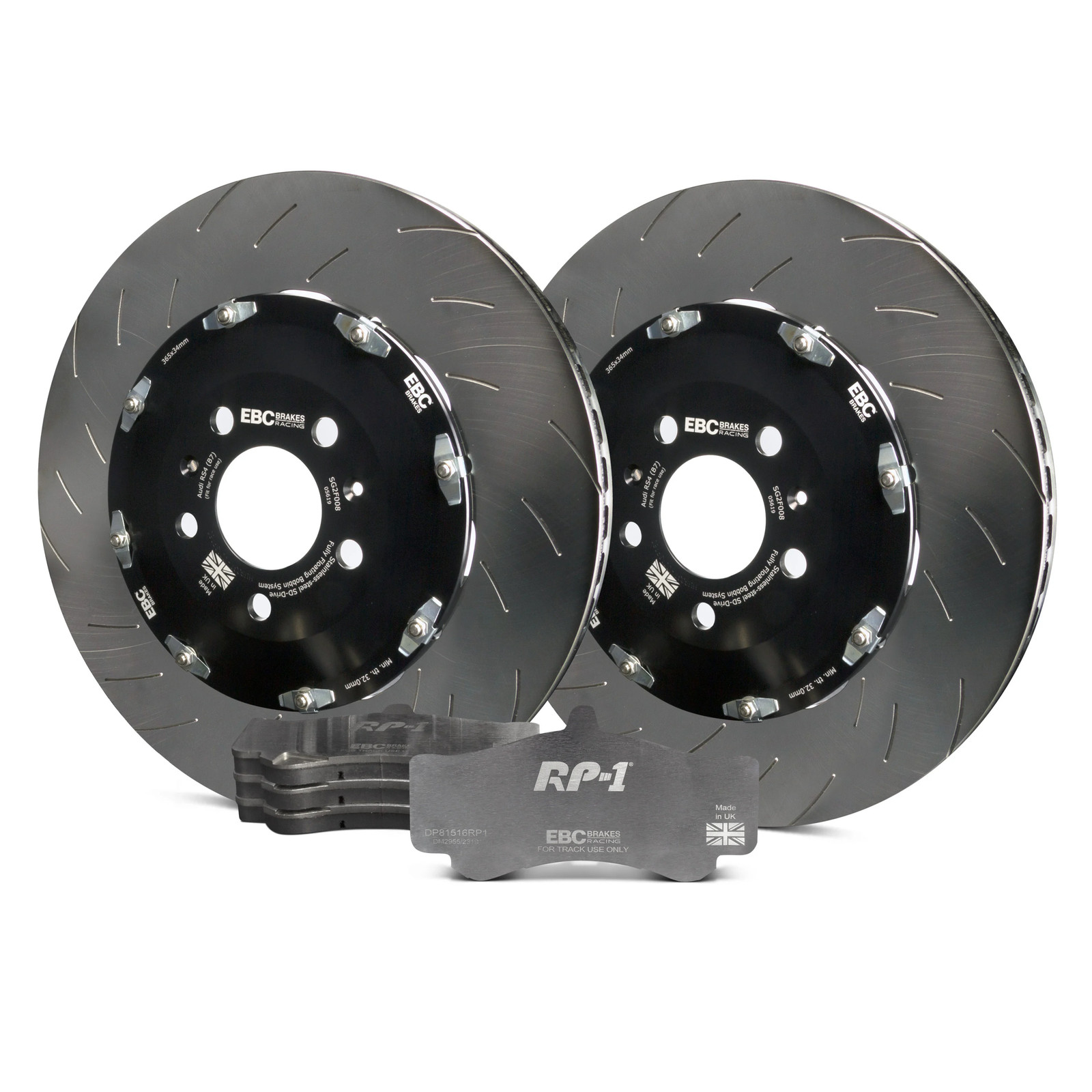 For Audi R8 2008-2021 EBC S29KR1004 Stage 29 Slotted Rear Brake Kit