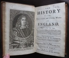 5v CLARENDON ~1721~ HISTORY REBELLION CIVIL WARS ENGLAND Charles MILITARY BATTLE