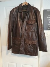 Ben Sherman The Original Mens Leather  Jacket Large  Brown #retro #gentleman