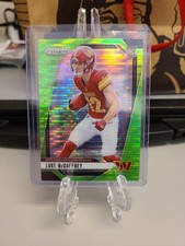 2024 Panini Prizm - #367 Luke McCaffrey Rookie - Neon Green Pulsar - Commanders