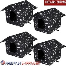Weatherproof Outdoor Cat Shelter Feral House Easy Assembly Soft Durable Pet Bed