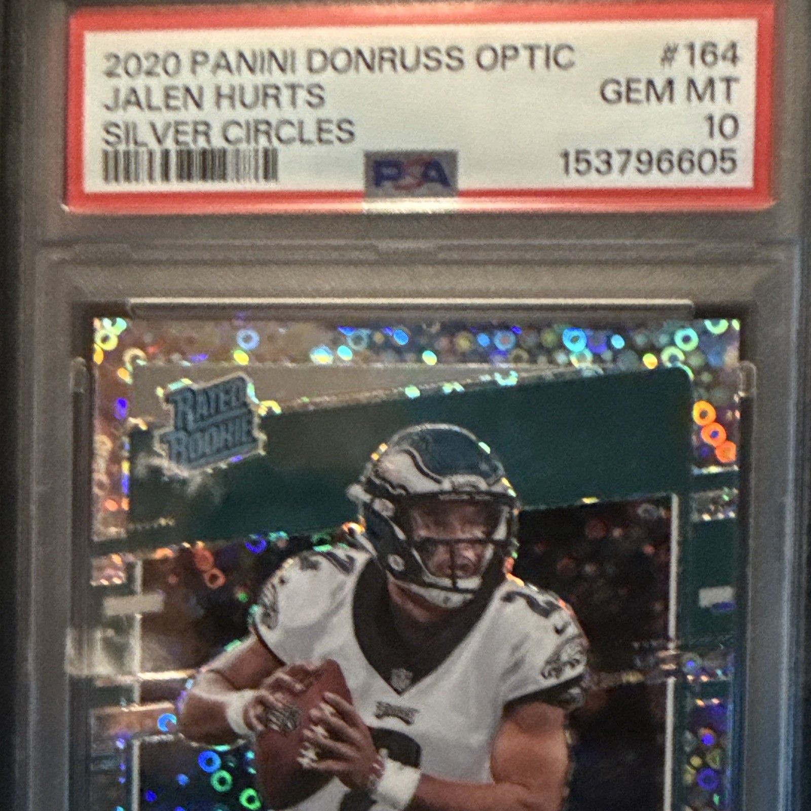 Panini Donruss Optic 2020 Jalen Hurts Rated Rookies #164 /125 PSA 10 RC view 5