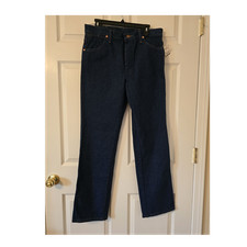 Wrangler Cowboy Cut Slim Fit Straight Jeans Dark Blue Cotton Denim 5-Pocket