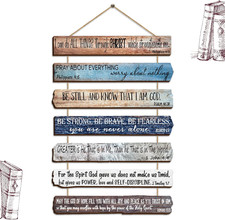 Christian Wall Art Gifts for Women Men - 7-tier Inspirational Wooden Bible Verse