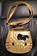 Shiny Gold Black Hello Kitty Little Girls Purse